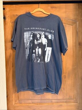 The Breakfast Club Graphic Tee - Women's Vintage-Style Blue Short Sleeve